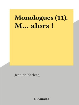 cover image of Monologues (11)
